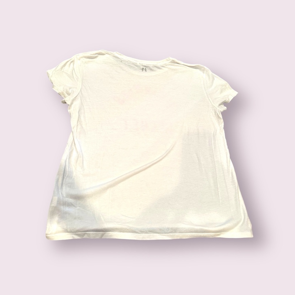Women's Set of Two Victoria's Secret Pink Cream T-Shirts Size Medium - Picture 12 of 13